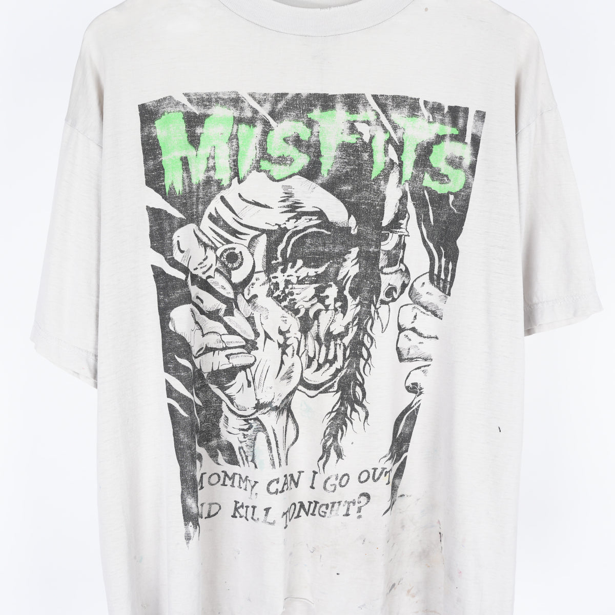 VINTAGE THRASHED MISFITS 'MOMMY, CAN I GO OUT AND KILL TONIGHT?' TEE