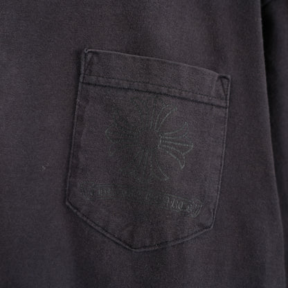 CHROME HEARTS BLACK FLORAL POCKET LONG SLEEVE TEE