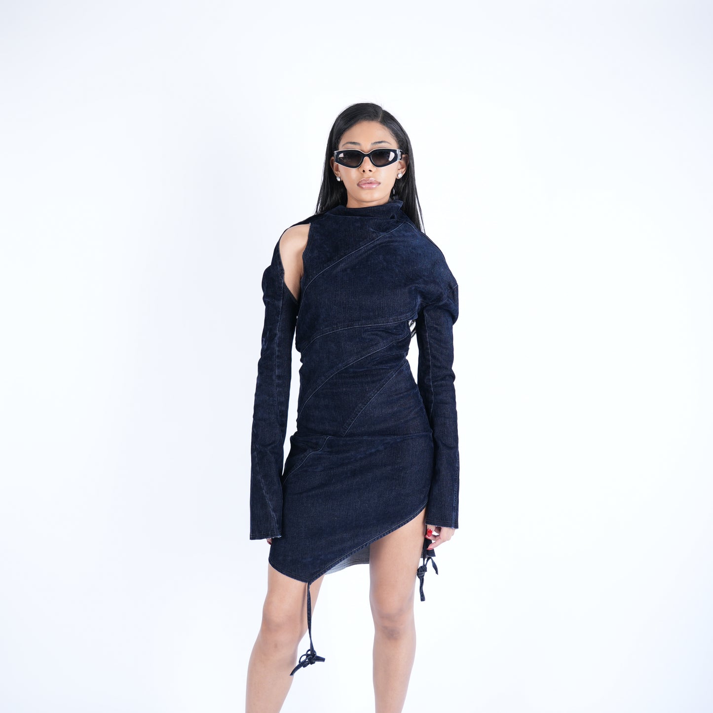 Ottolinger Blue Twisted Denim Minidress
