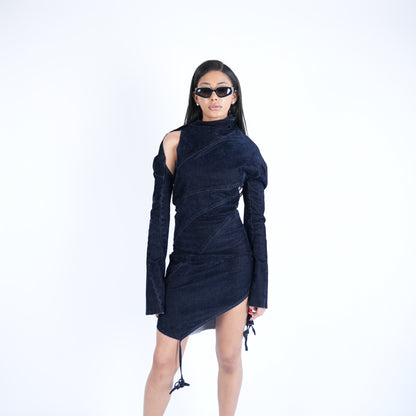 Ottolinger Blue Twisted Denim Minidress
