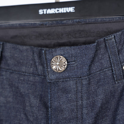 CHROME HEARTS INDIGO KS CUT DENIM SZ 32