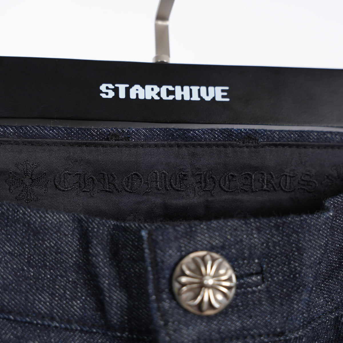 CHROME HEARTS INDIGO KS CUT DENIM SZ 32