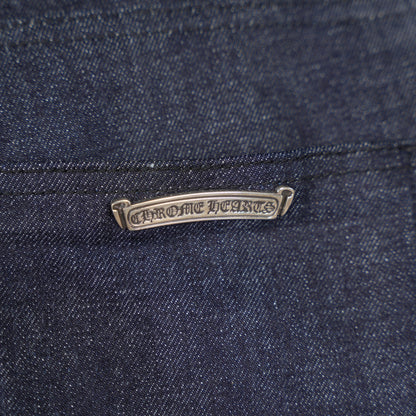CHROME HEARTS INDIGO KS CUT DENIM SZ 32