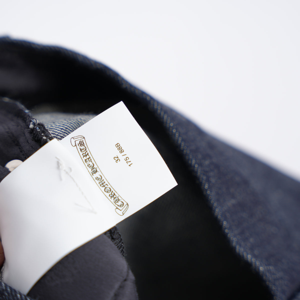 CHROME HEARTS INDIGO KS CUT DENIM SZ 32