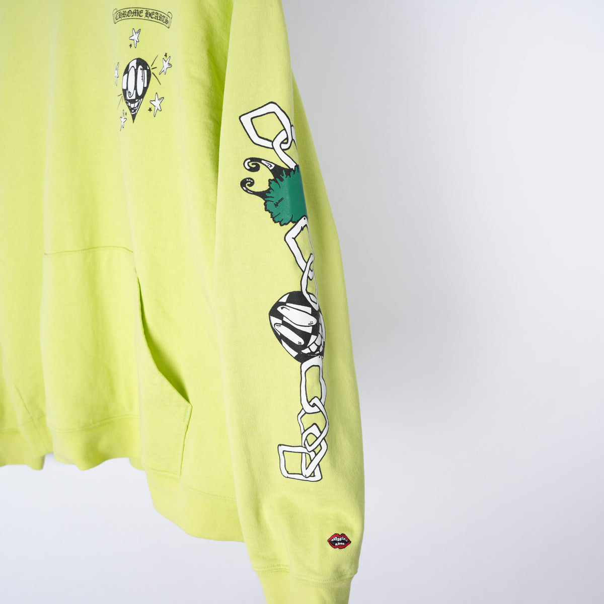 CHROME HEARTS NEON YELLOW MATTY BOY HOODIE