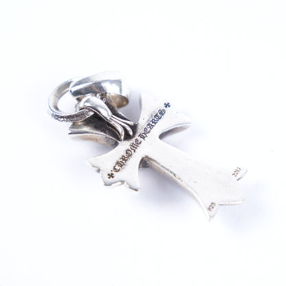 CHROME HEARTS DIAMOND HEART CROSS PENDENT