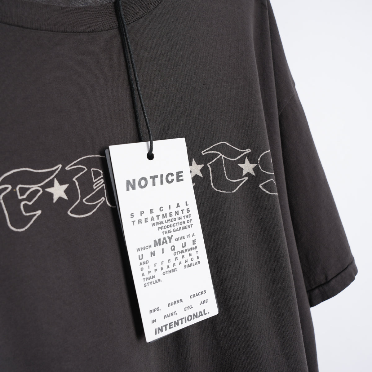 ERD STAR GOTHIC LOGO BLACK TEE