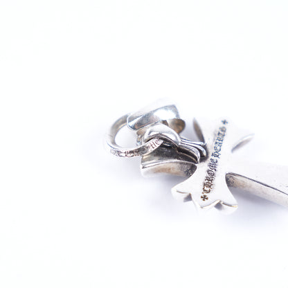 CHROME HEARTS DIAMOND HEART CROSS PENDENT