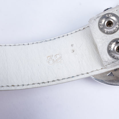 CHROME HEARTS WHITE OVAL BELT