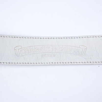 CHROME HEARTS WHITE OVAL BELT