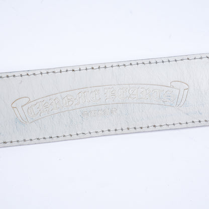 CHROME HEARTS WHITE LEATHER BELT STRAP