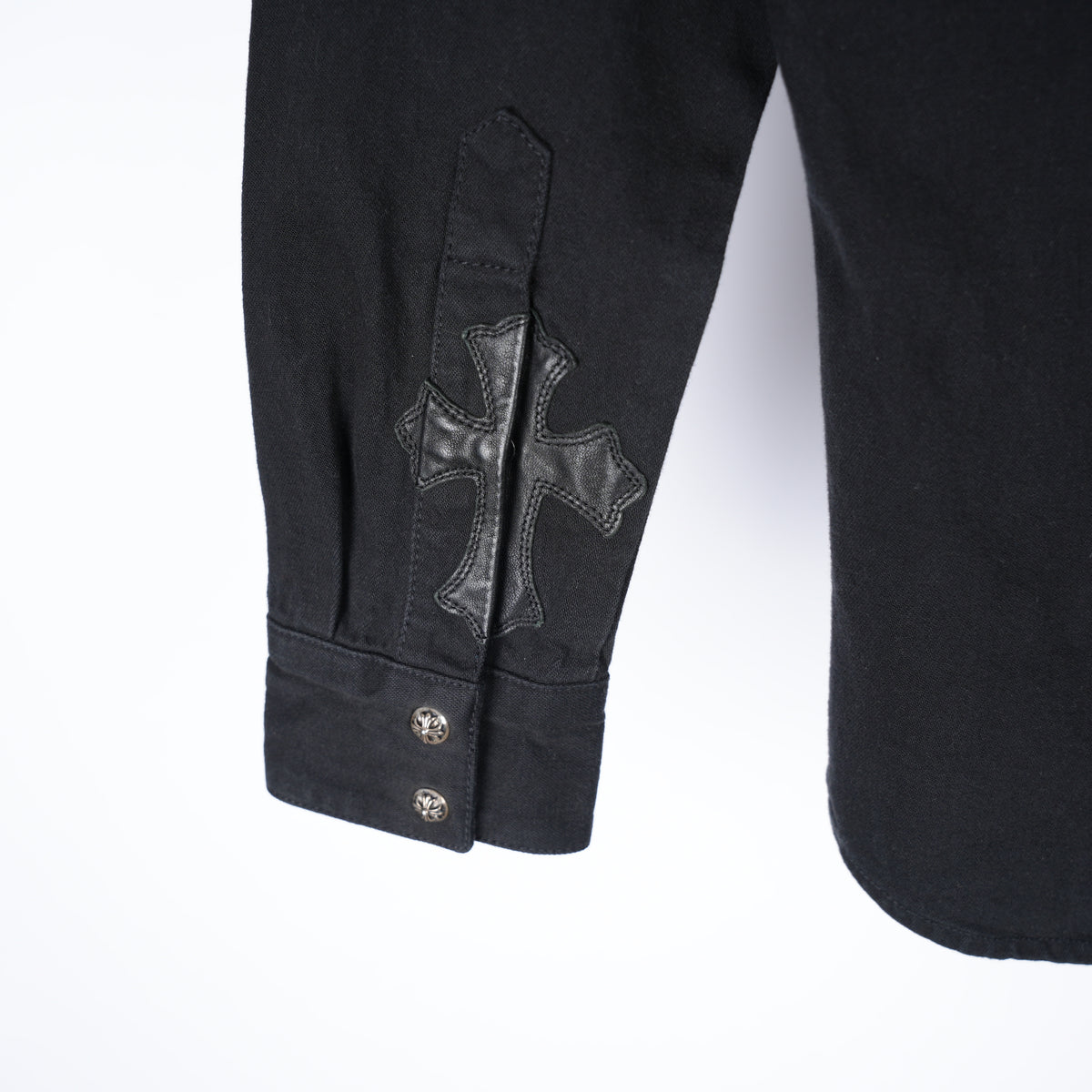 CHROME HEARTS CROSS PATCH WESTERN DENIM SHIRT
