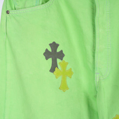 CHROME HEARTS SEX RECORDS GREEN PATCH DENIM