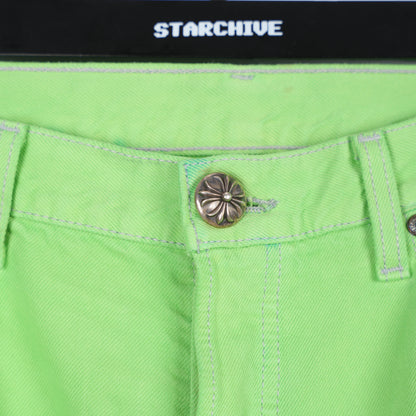 CHROME HEARTS SEX RECORDS GREEN PATCH DENIM