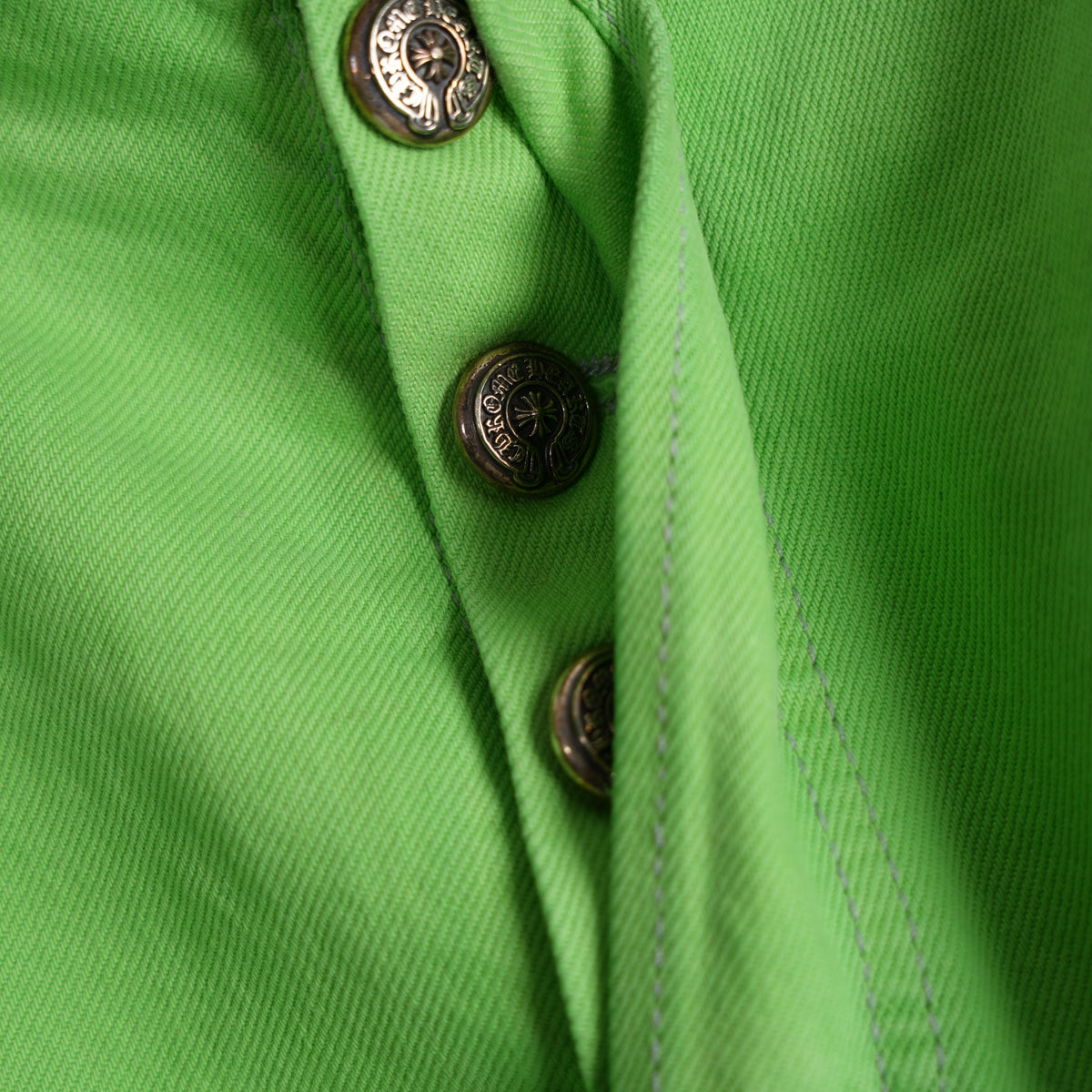 CHROME HEARTS SEX RECORDS GREEN PATCH DENIM