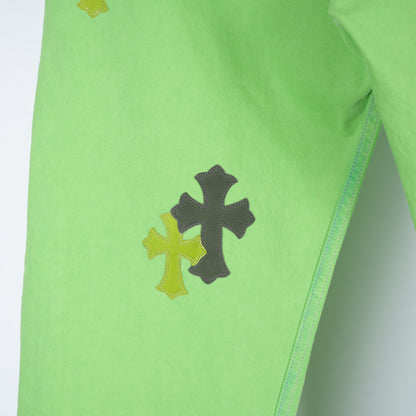 CHROME HEARTS SEX RECORDS GREEN PATCH DENIM