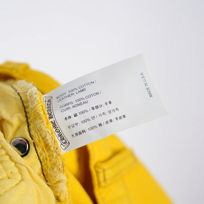 CHROME HEARTS FLOODED YELLOW PATCH DENIM