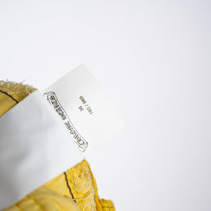 CHROME HEARTS FLOODED YELLOW PATCH DENIM