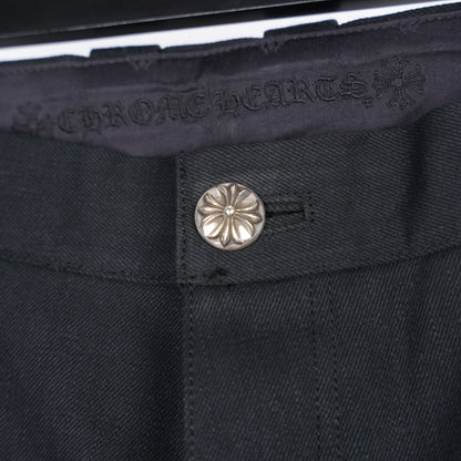 CHROME HEARTS BLACK KS ANKLES DENIM SHORTS