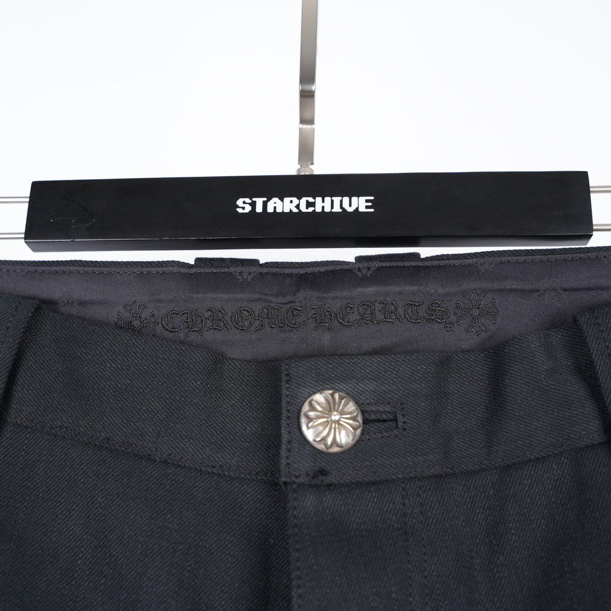 CHROME HEARTS BLACK KS ANKLES DENIM SHORTS