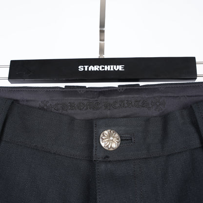 CHROME HEARTS BLACK KS ANKLES DENIM SHORTS