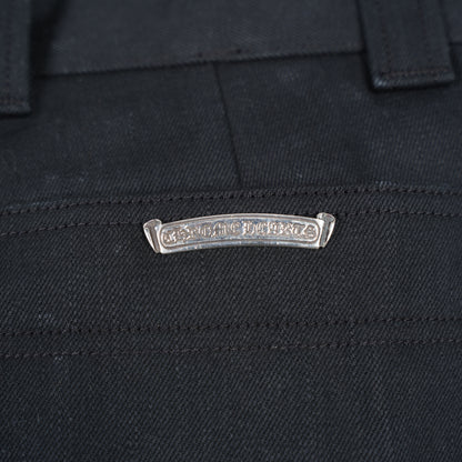 CHROME HEARTS BLACK KS ANKLES DENIM SHORTS