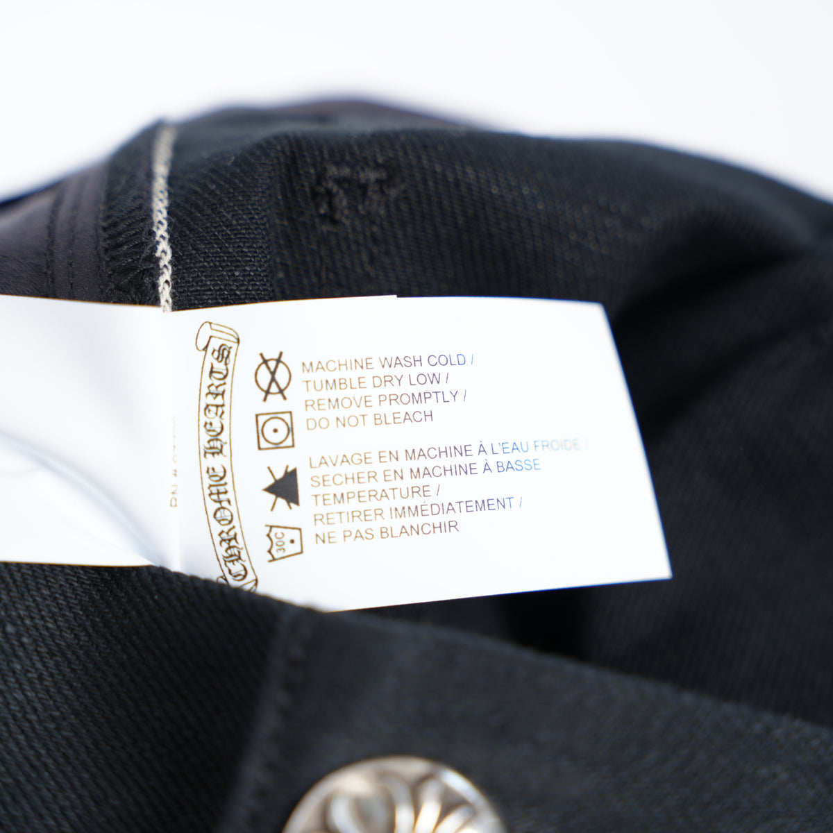 CHROME HEARTS BLACK KS ANKLES DENIM SHORTS