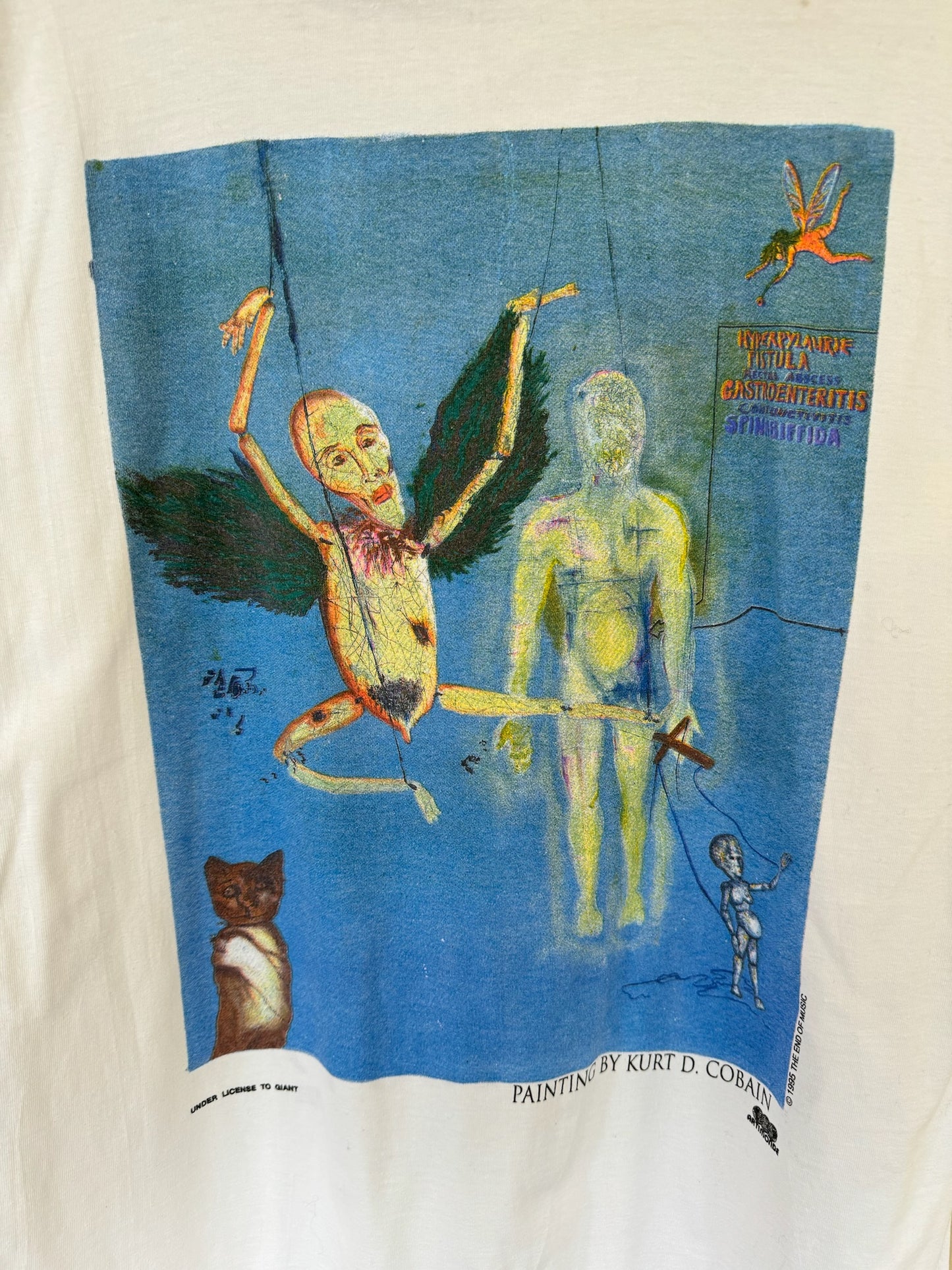 vintage kurt cobain nirvana memorial portrait tee