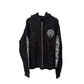 CHROME HEARTS BLACK CROSS ZIP HOODIE