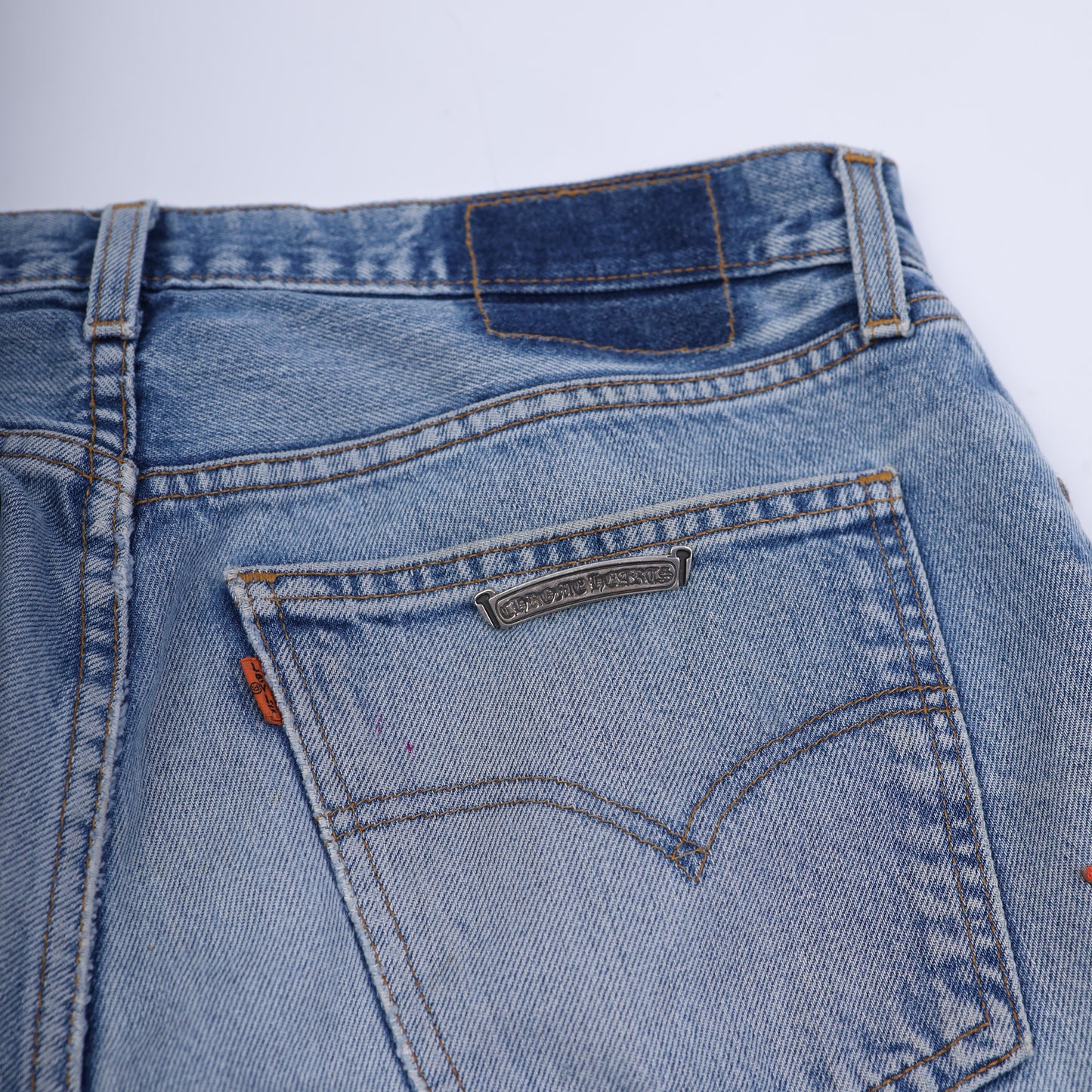 CHROME HEARTS STAR PATCH ORANGE TAB DENIM
