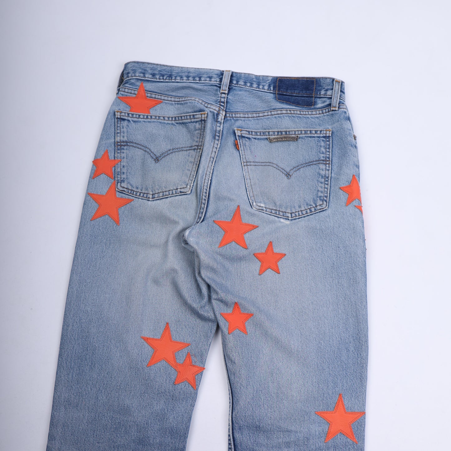 CHROME HEARTS STAR PATCH ORANGE TAB DENIM