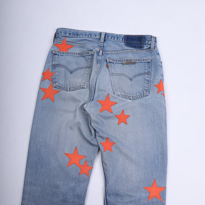 CHROME HEARTS STAR PATCH ORANGE TAB DENIM