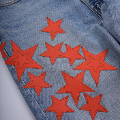 CHROME HEARTS STAR PATCH ORANGE TAB DENIM