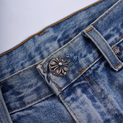 CHROME HEARTS STAR PATCH ORANGE TAB DENIM