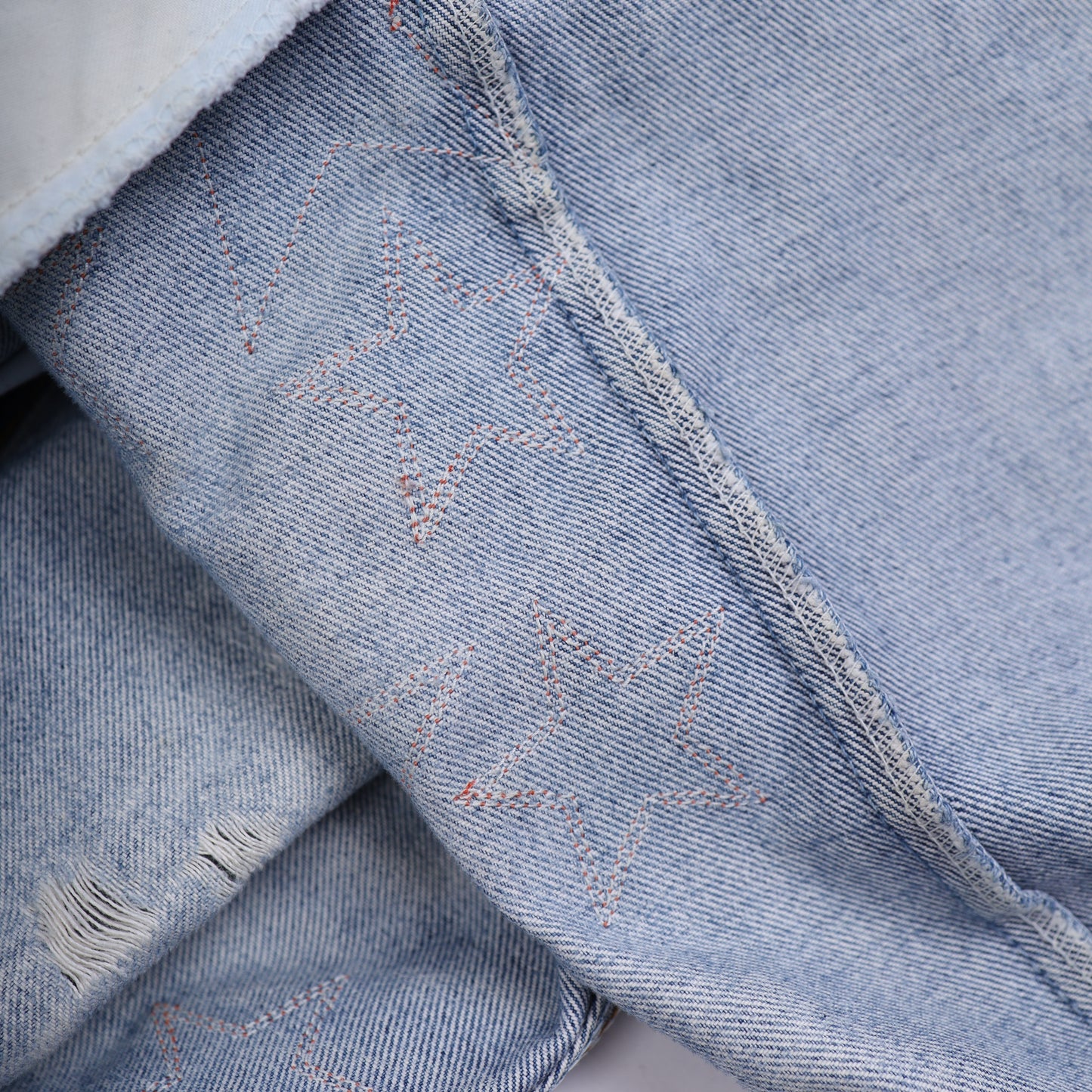 CHROME HEARTS STAR PATCH ORANGE TAB DENIM