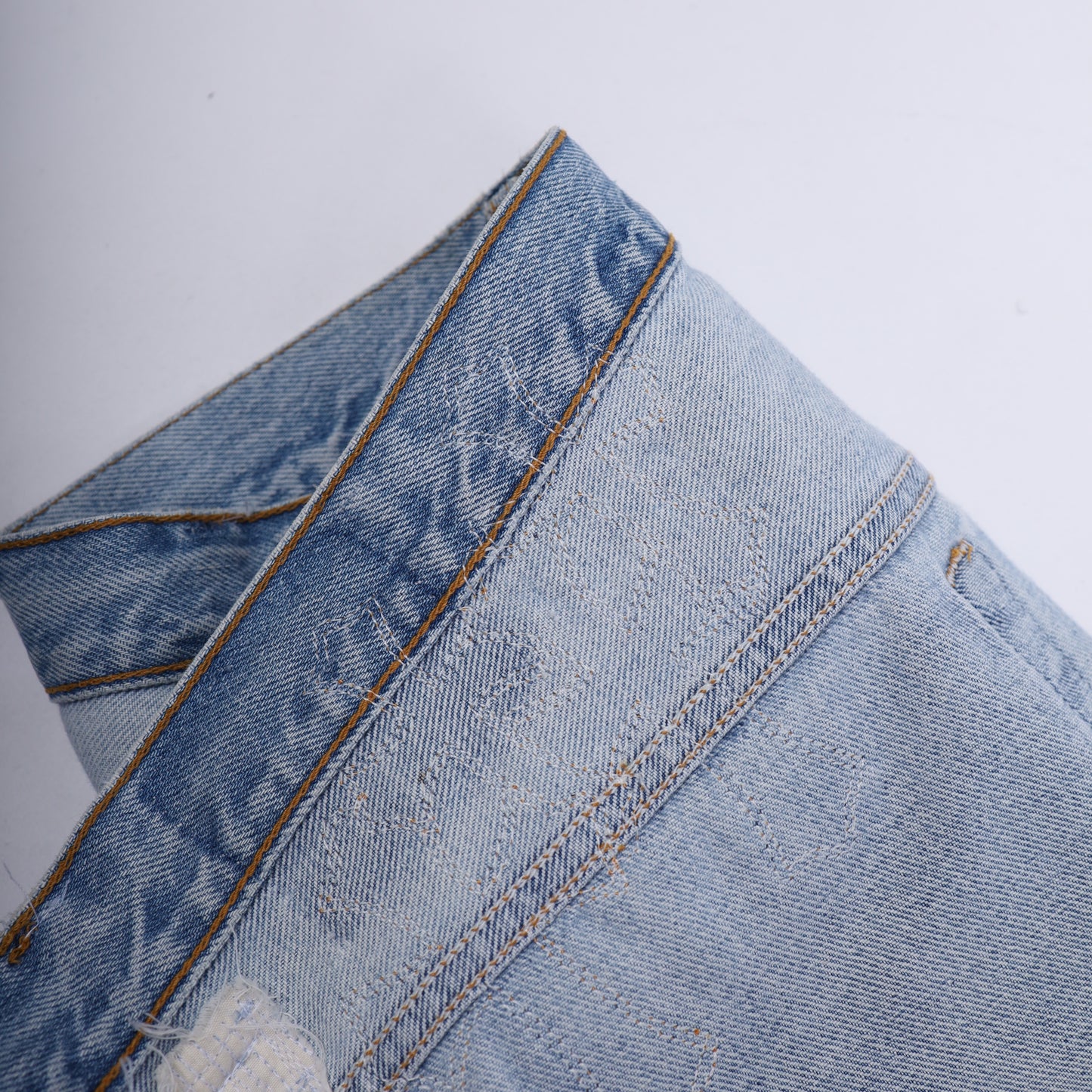 CHROME HEARTS BIG PATCH ORANGE FLARED DENIM