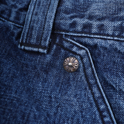 CHROME HEARTS WHITE PATCH CARPENTER BLUE DENIM