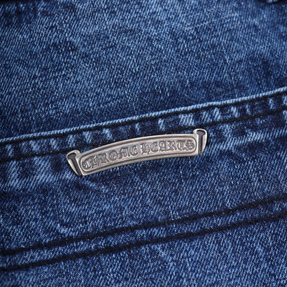 CHROME HEARTS WHITE PATCH CARPENTER BLUE DENIM