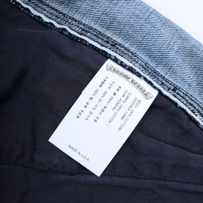 CHROME HEARTS WHITE PATCH CARPENTER BLUE DENIM