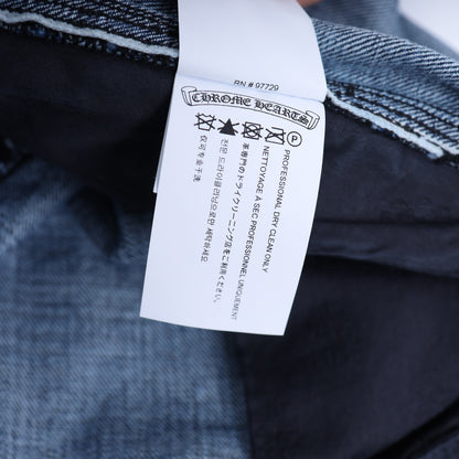CHROME HEARTS WHITE PATCH CARPENTER BLUE DENIM