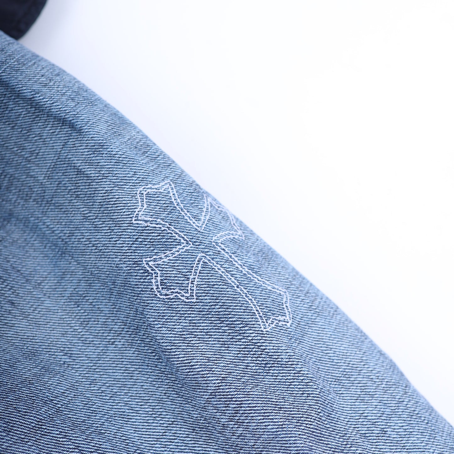 CHROME HEARTS WHITE PATCH CARPENTER BLUE DENIM