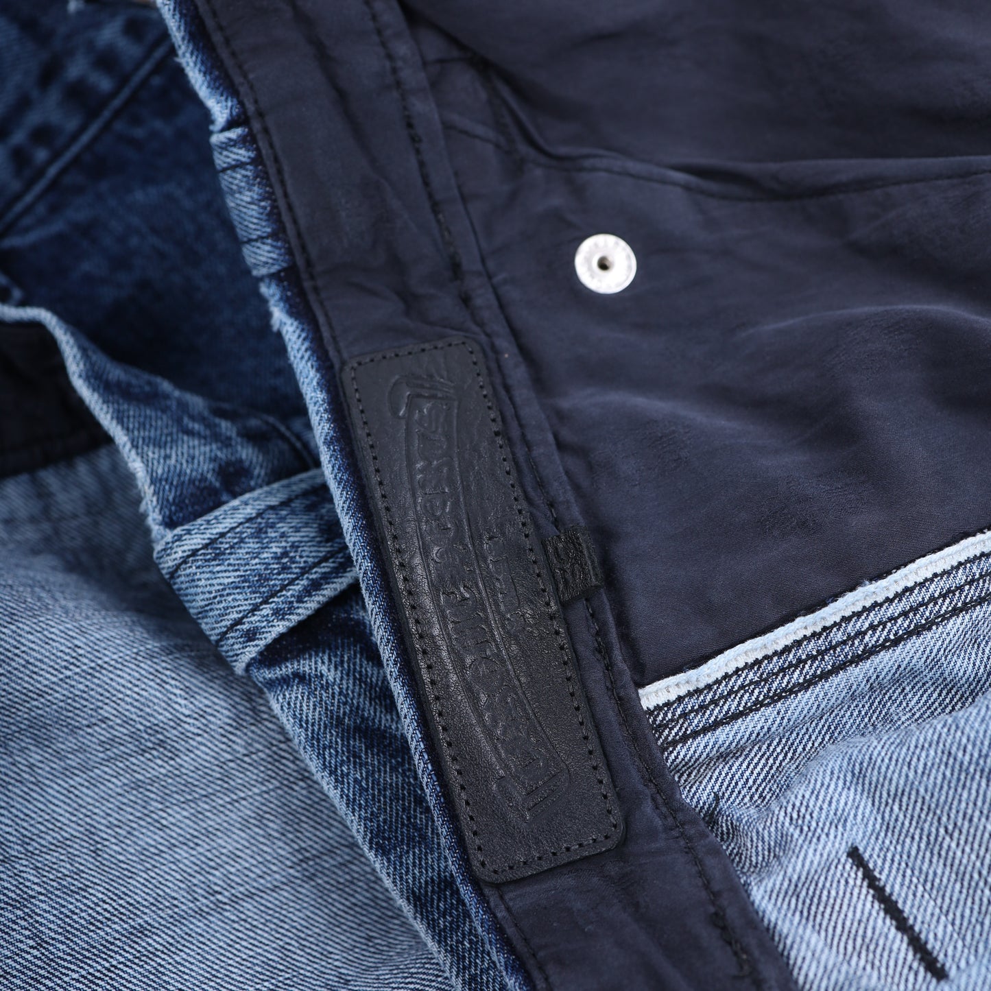 CHROME HEARTS WHITE PATCH CARPENTER BLUE DENIM