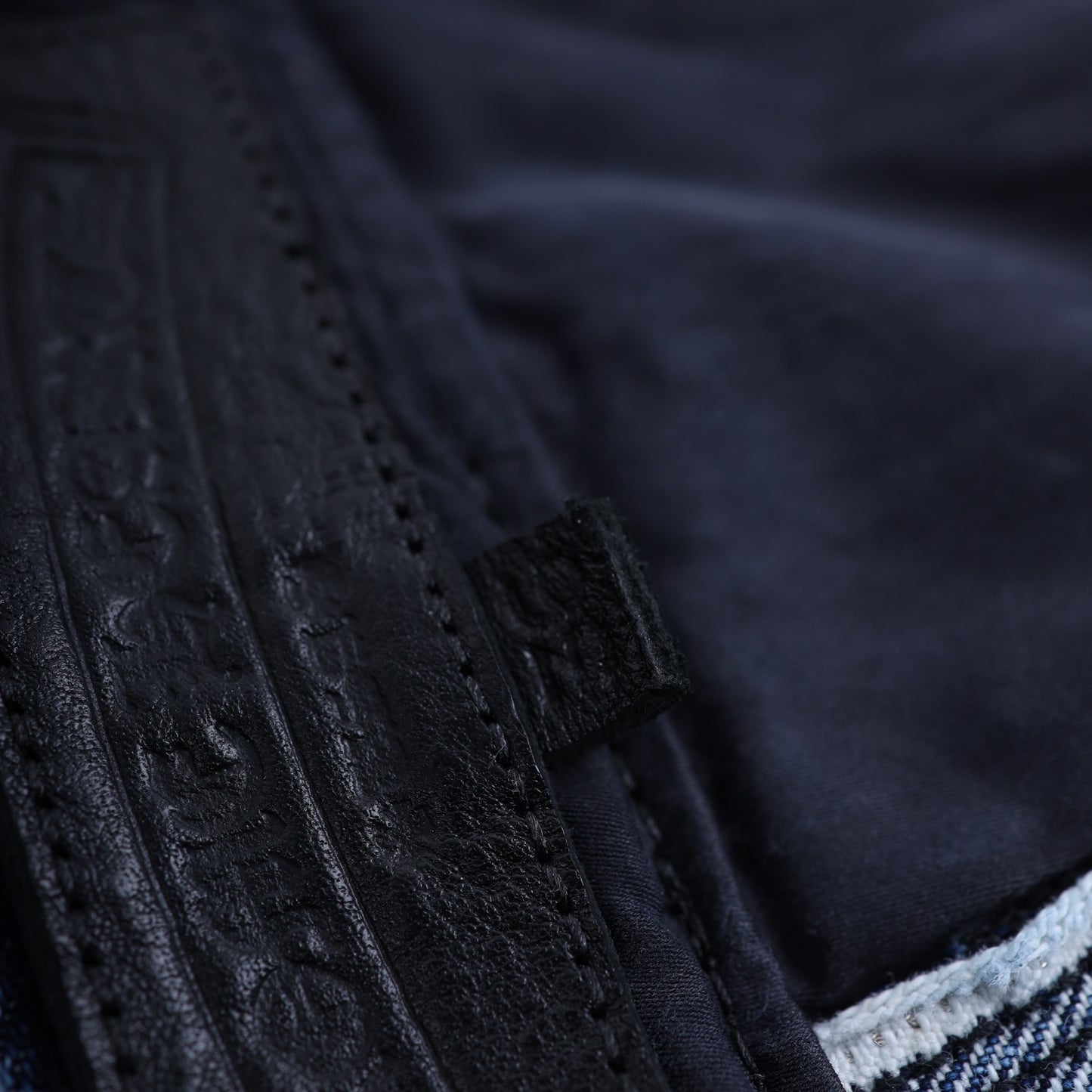 CHROME HEARTS WHITE PATCH CARPENTER BLUE DENIM