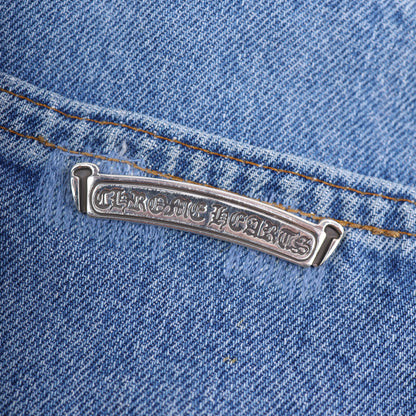 ORANGE TAB 505 LIGHT WASH CROSS PATCH DENIM
