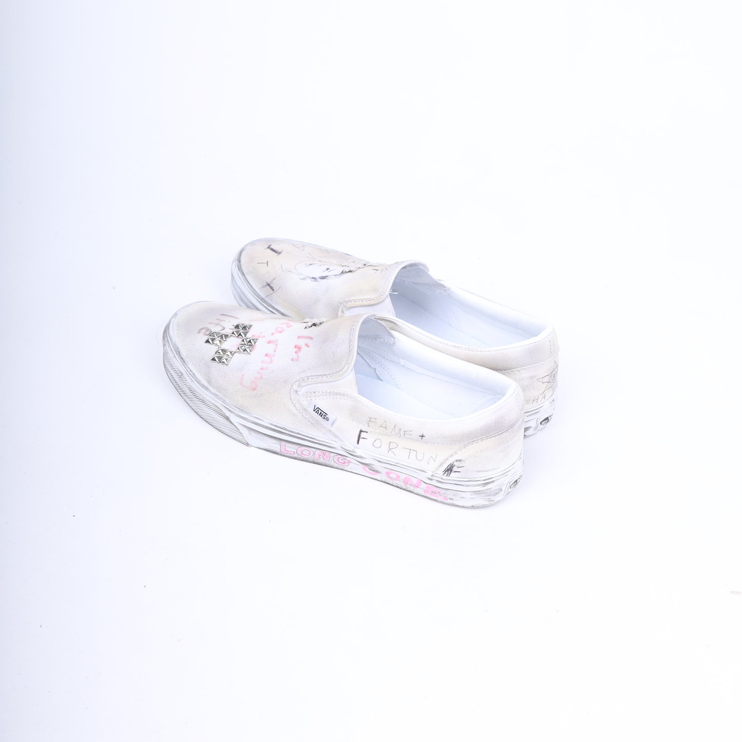 PALY 1/1 HAND DRAWN VANS SLIP ONS