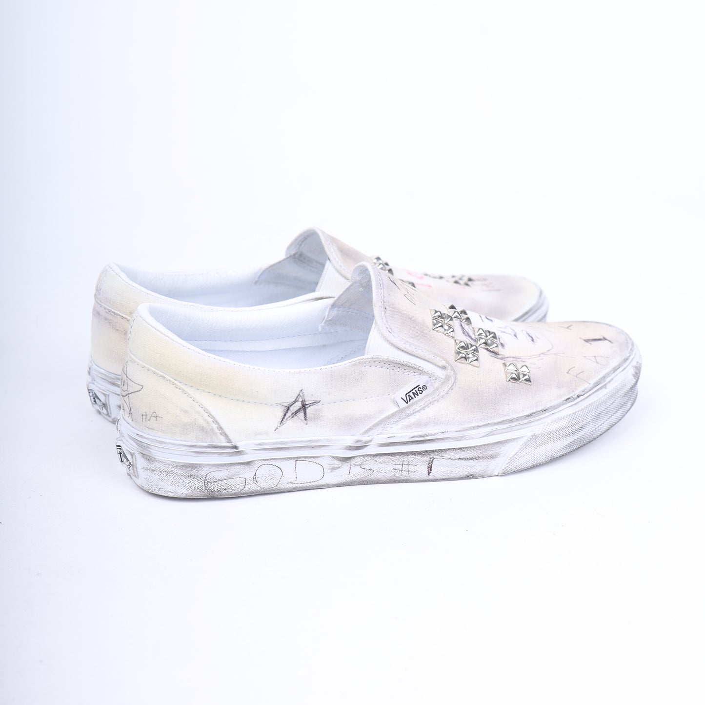 PALY 1/1 HAND DRAWN VANS SLIP ONS