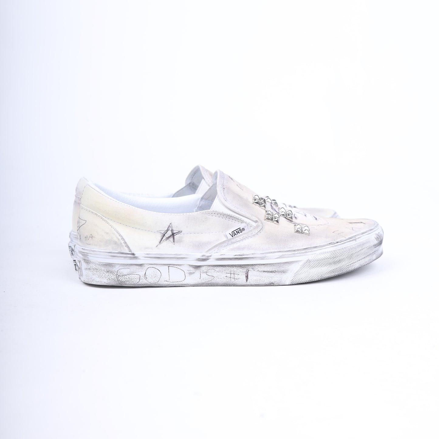 PALY 1/1 HAND DRAWN VANS SLIP ONS