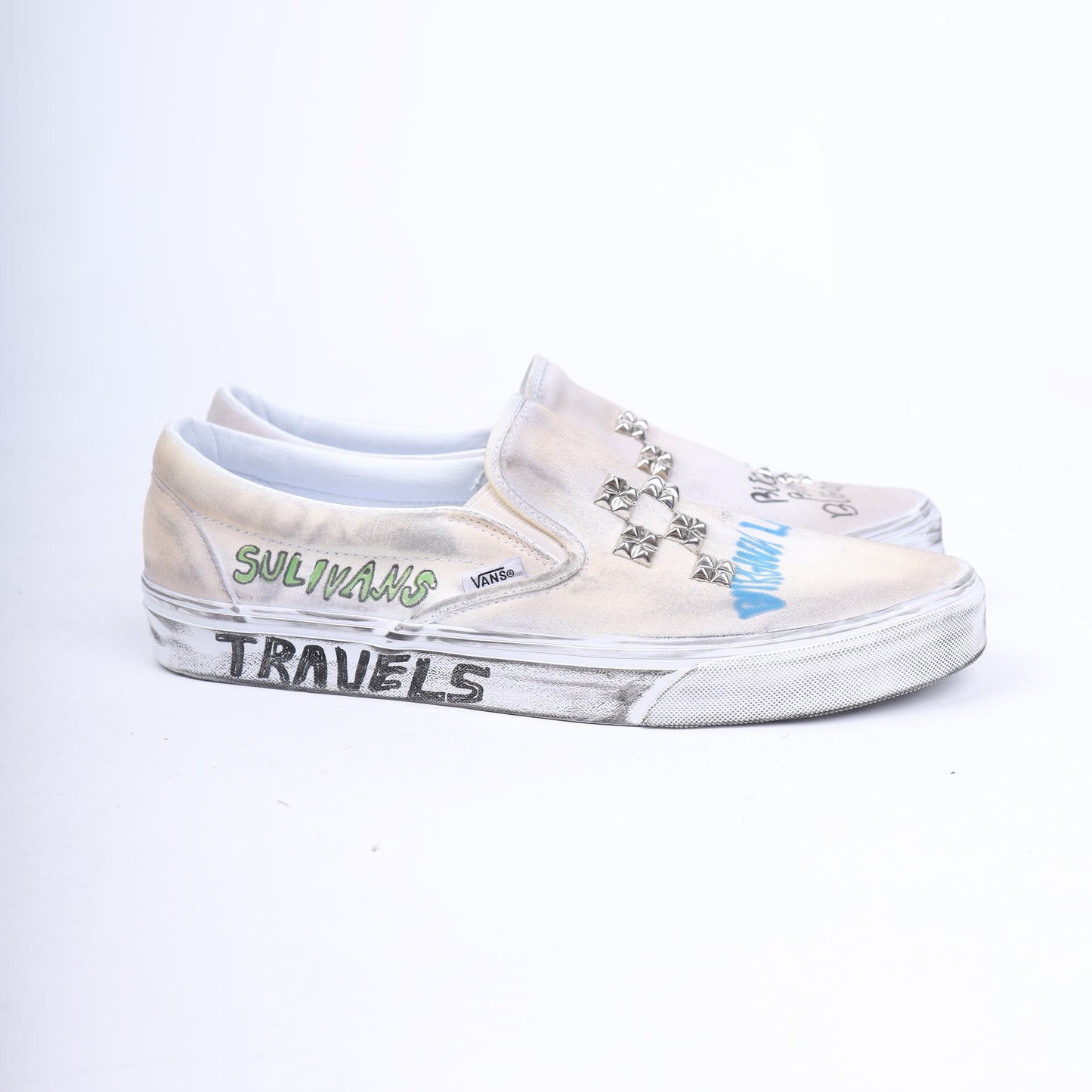 PALY 1/1 HAND DRAWN VANS SLIP ONS