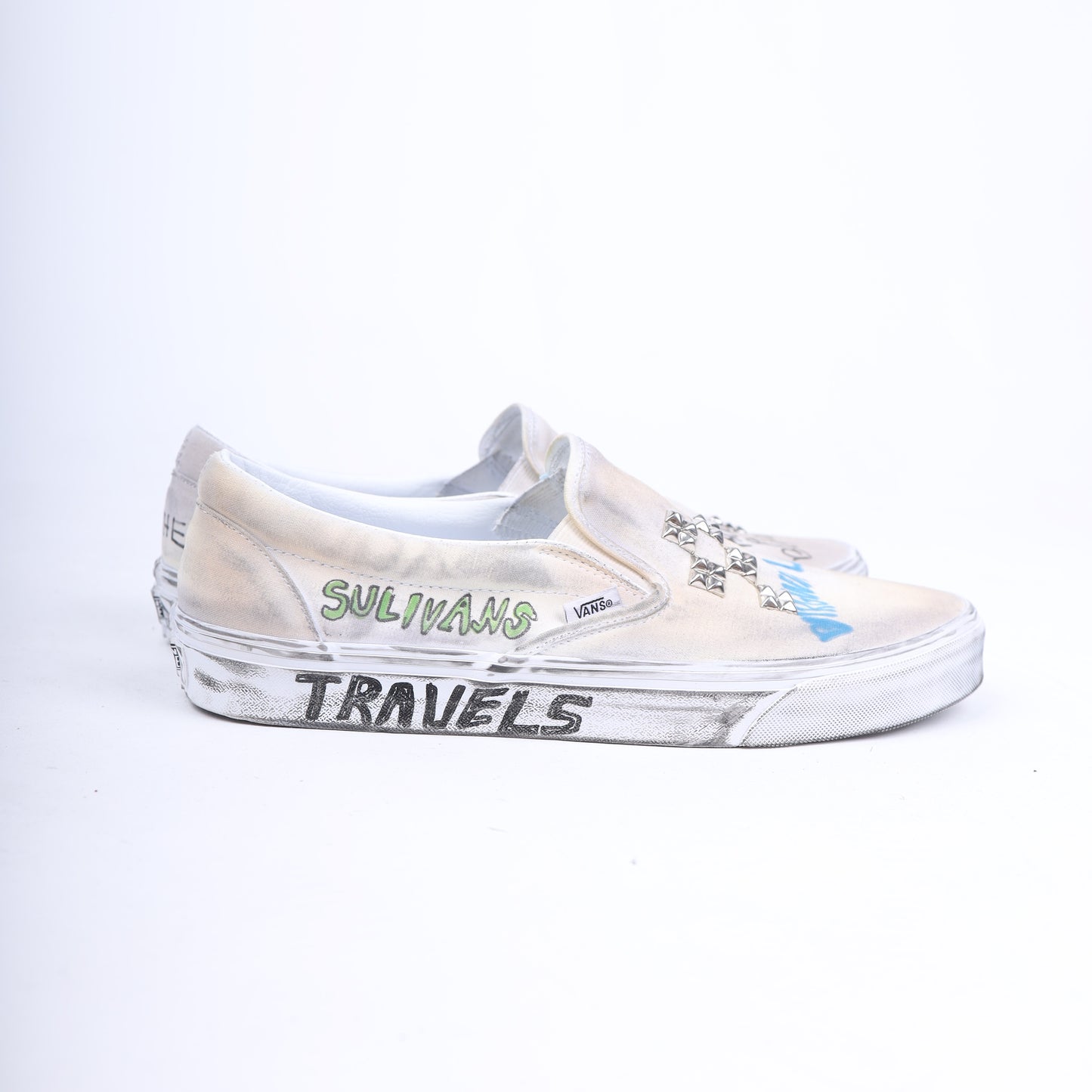 PALY 1/1 HAND DRAWN VANS SLIP ONS