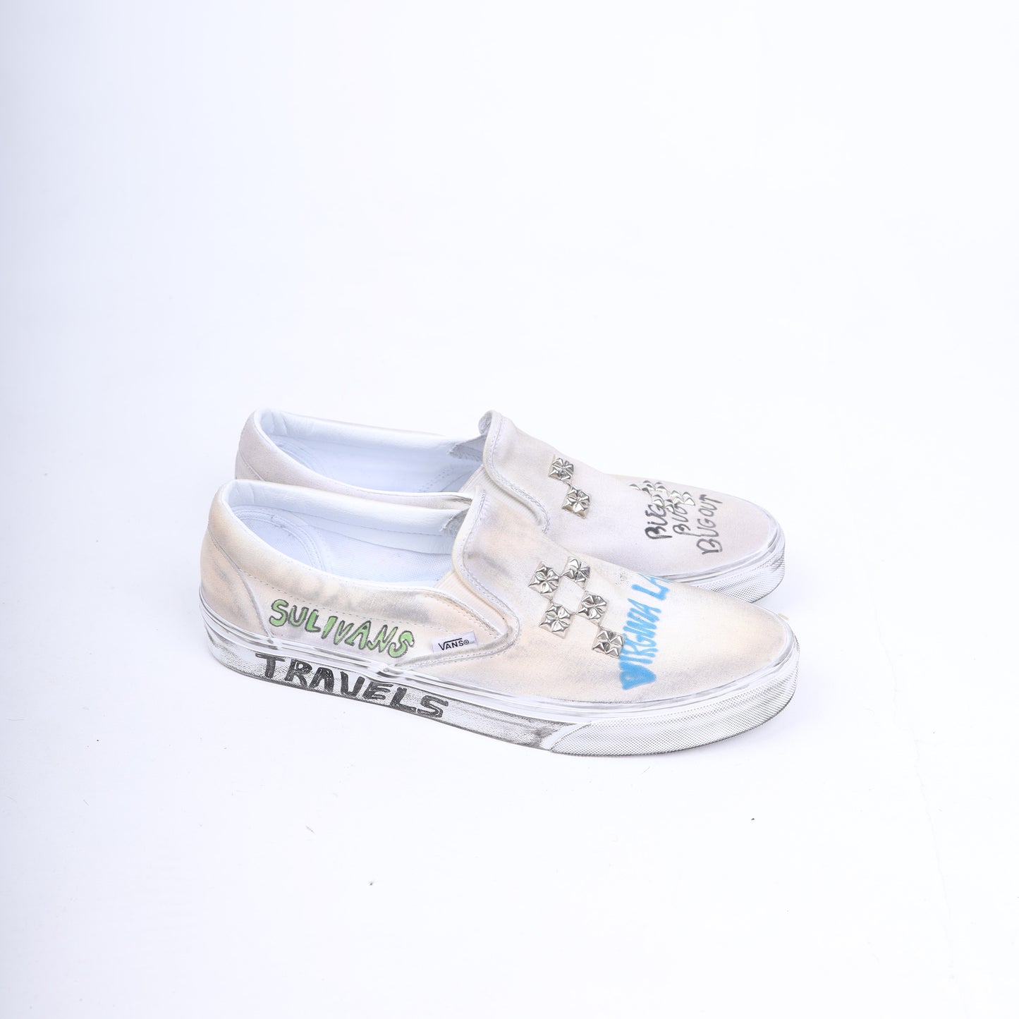 PALY 1/1 HAND DRAWN VANS SLIP ONS